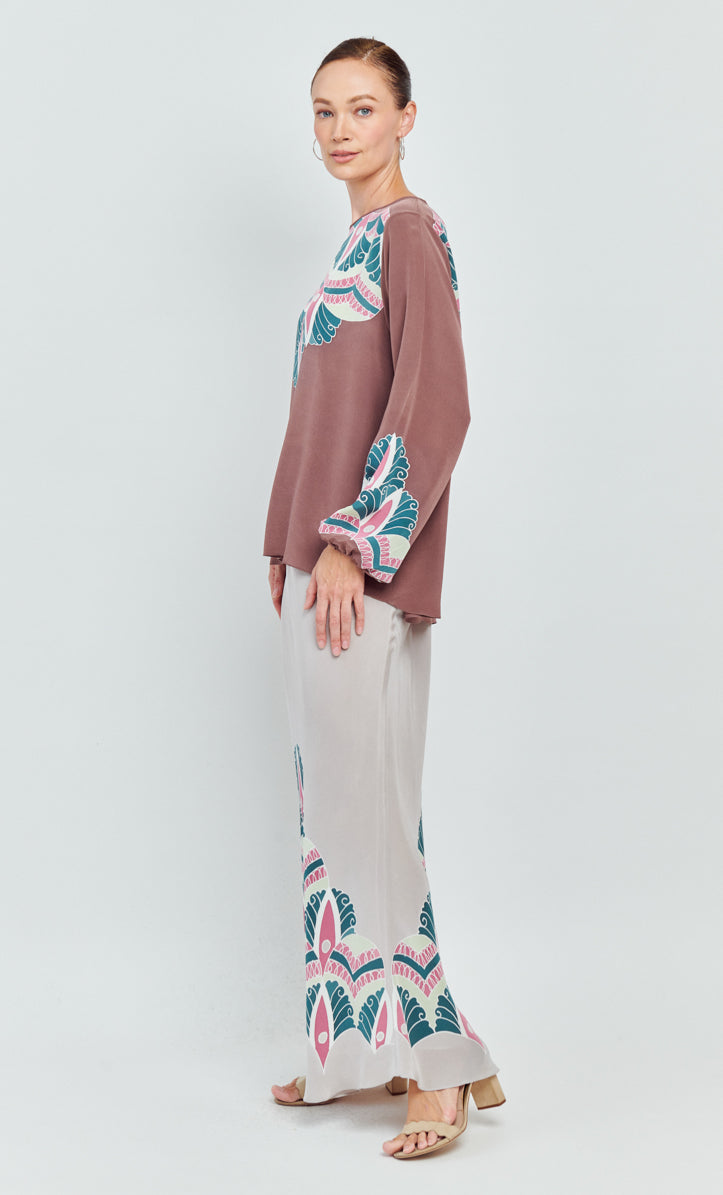 Pery Ballon Sleeve Set - Indie Crepe Silk