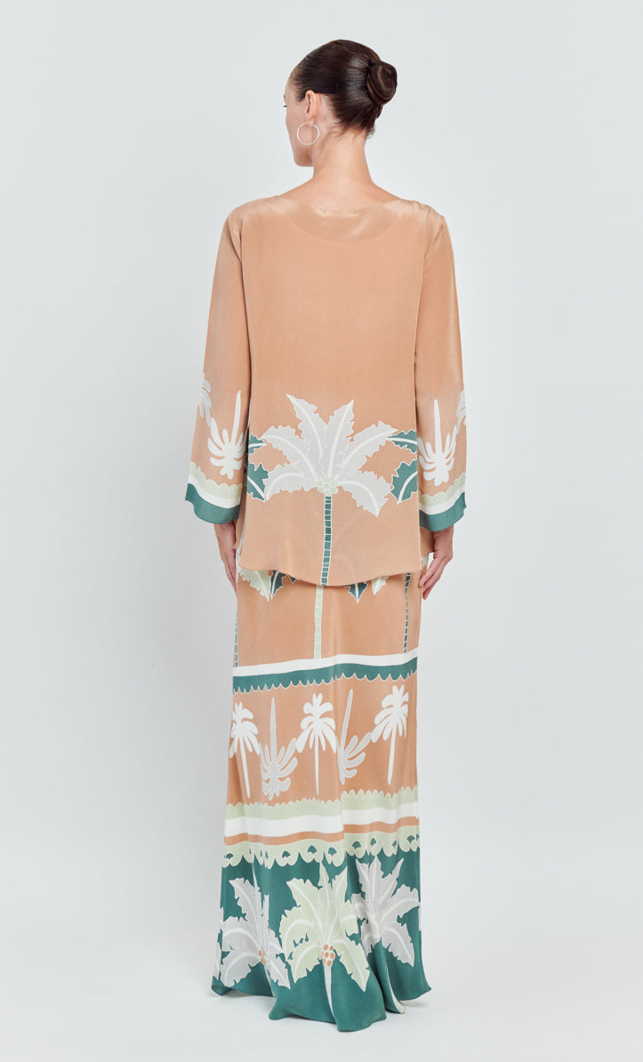 Pery Set Boatneck - Tribal Crepe Silk