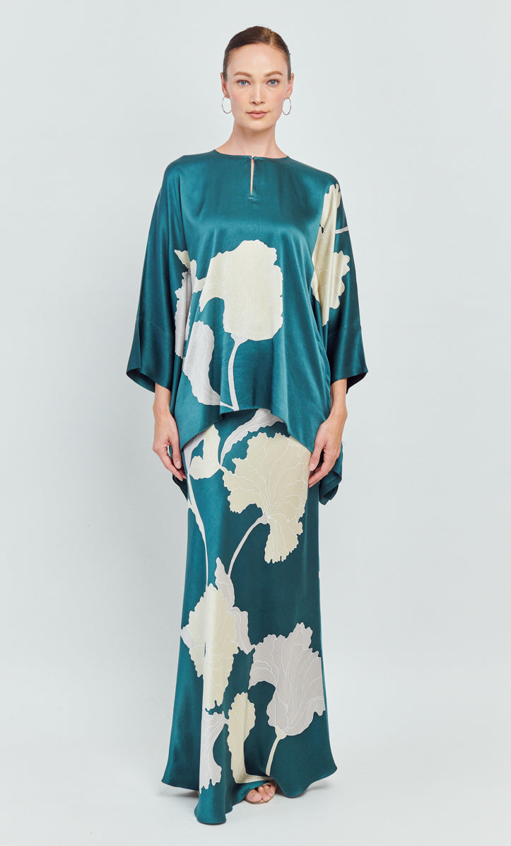 Kaftan Short Set - Ervina Satin Silk