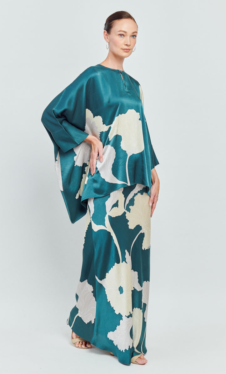 Kaftan Short Set - Ervina Satin Silk