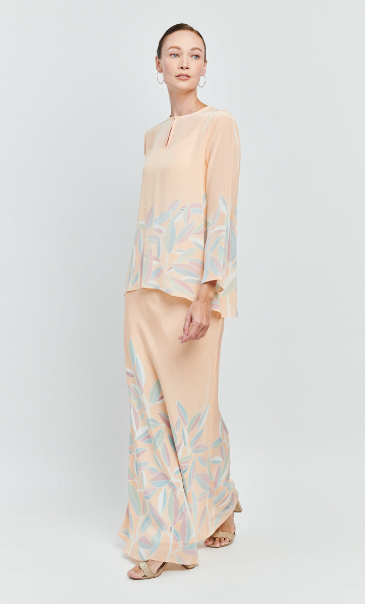 Pery Set Leher Kurung - Leaf Crepe Silk