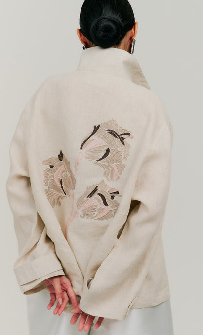 Embroidery Bomber Top