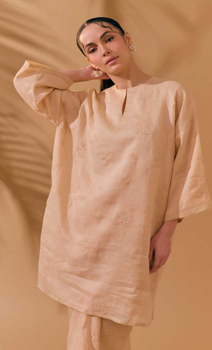 Long Kurung Opah Set - Nude