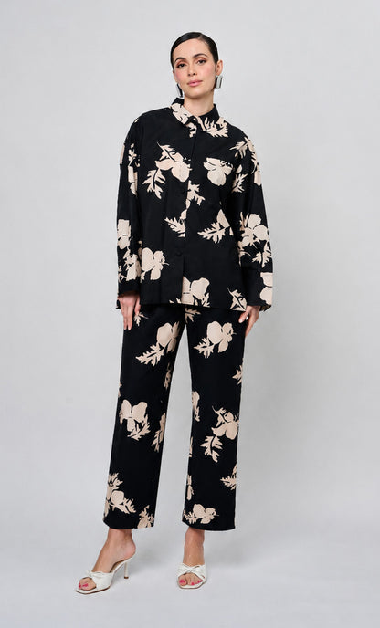 Jane Top With Tapered Pants – Flowers Cotton
