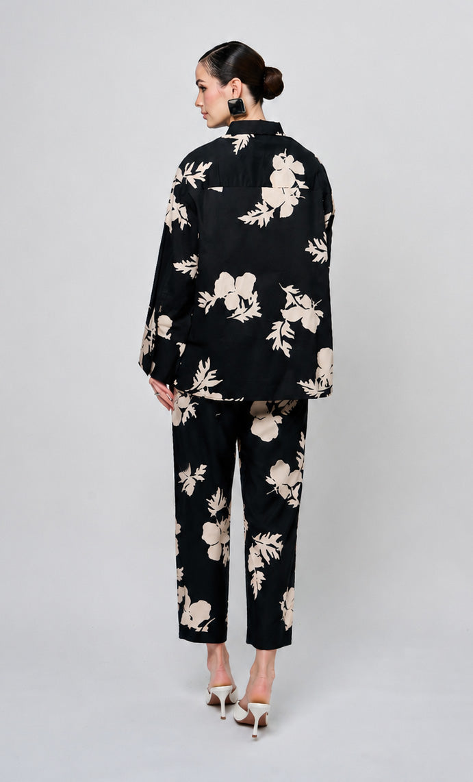 Jane Top With Tapered Pants – Flowers Cotton