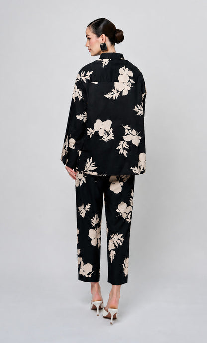 Jane Top With Tapered Pants – Flowers Cotton