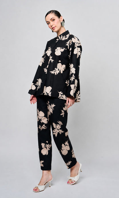 Jane Top With Tapered Pants – Flowers Cotton