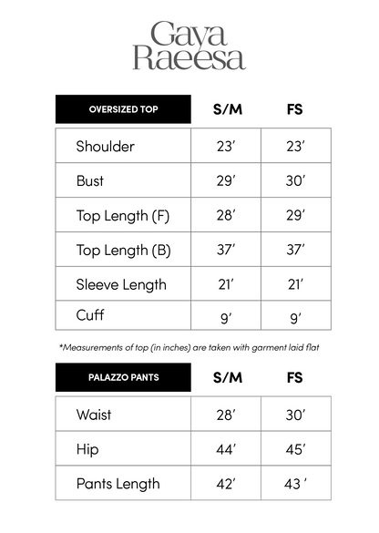 Oversized Top with Palazzo Pants -  Shell