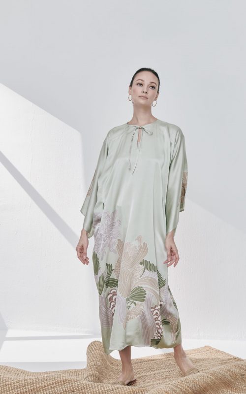 Kesuma Kedah Dress – Flowy Satin Silk