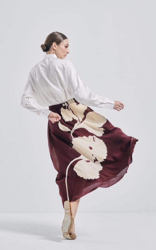 A Line Skirt – Ivy Crepe Silk