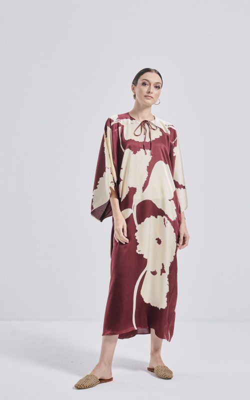 Kesuma Dress – Ivy Flower Satin Silk