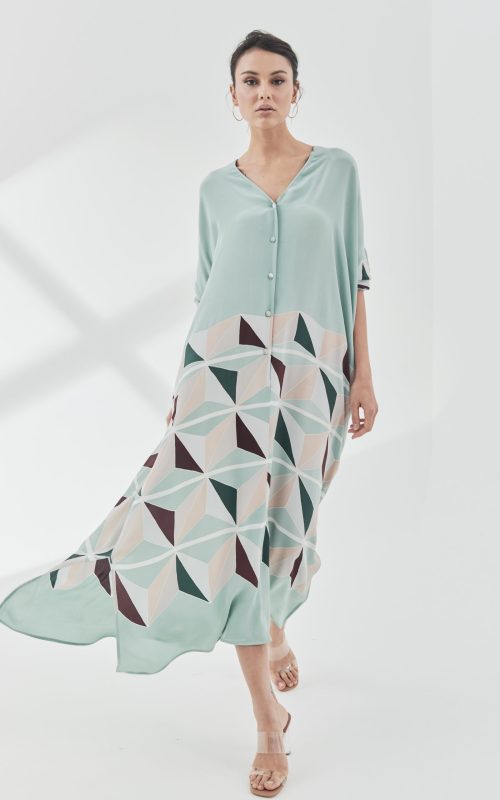 Marcella Dress – Hexagon Crepe Silk