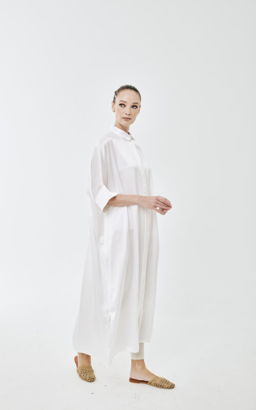 Rossa 2.0  Dress – White Heavy Satin