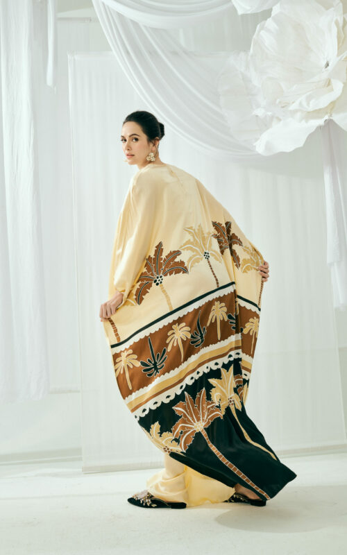 Nalia Slit Dress Set – Tribal Satin Silk