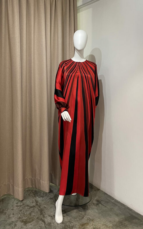 Round Neckline Marcella Dress – Lines Satin Silk