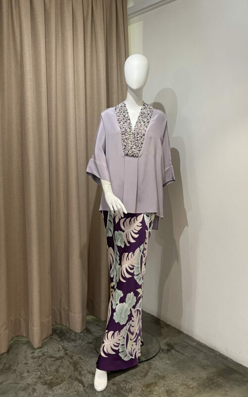 Beaded Victoria Set – Hibiscus Satin Silk