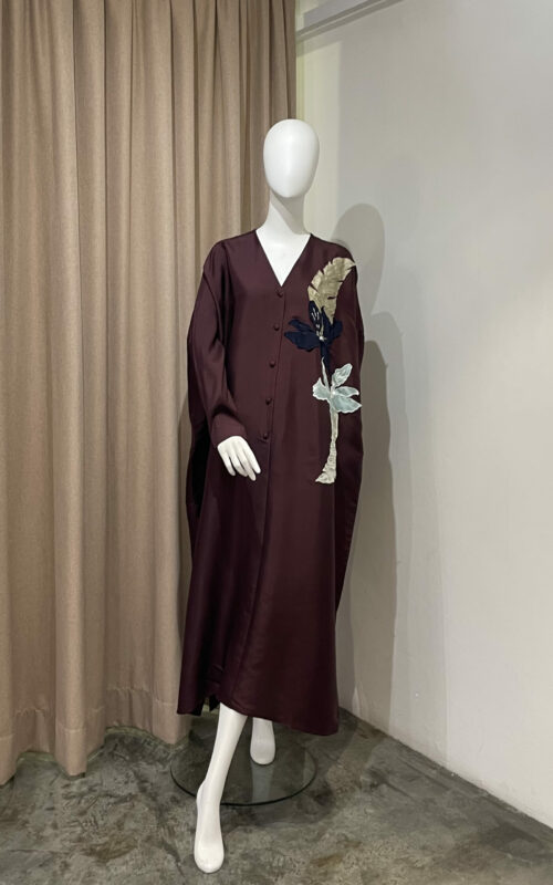 Marcella Dress – Patches Shantung Silk
