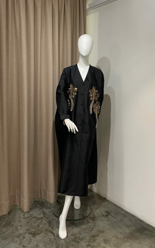 Marcella Dress – Beaded Tafeta Silk